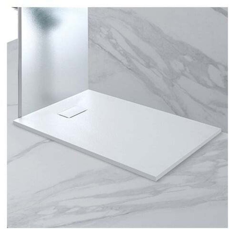 foto del prodotto piatto doccia 90x70cm in resina e fibre di vetro feridras tortora