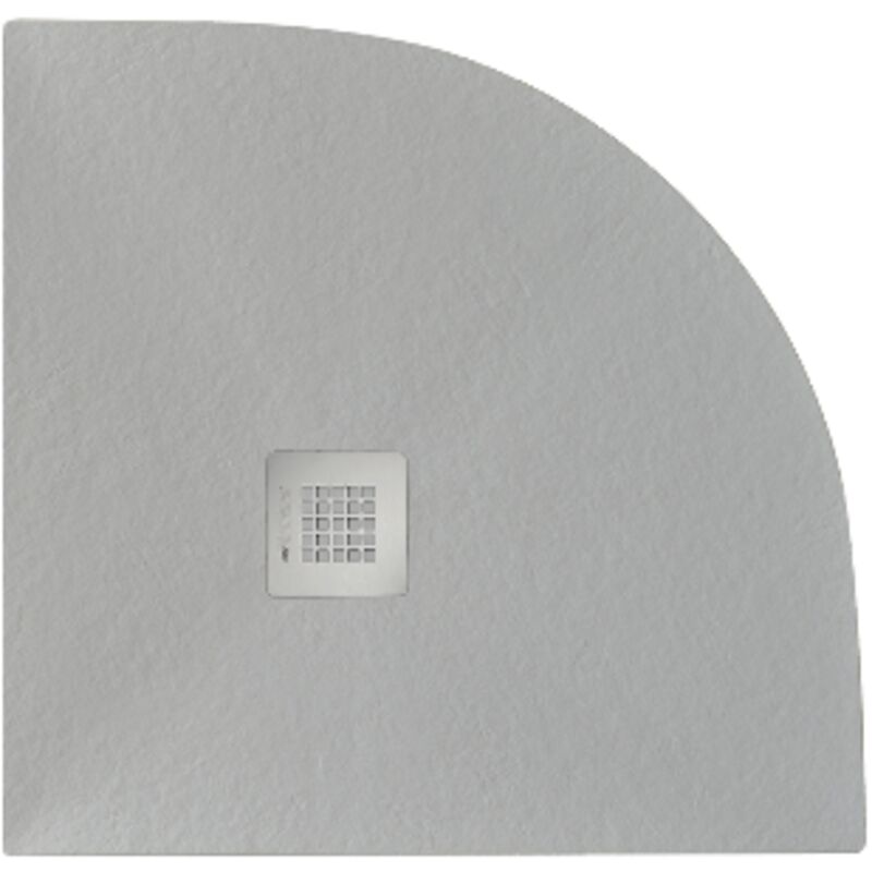 foto del prodotto piatto doccia 90x90 cm effetto pietra marmoresina stone semicircolare grigio cemento francia