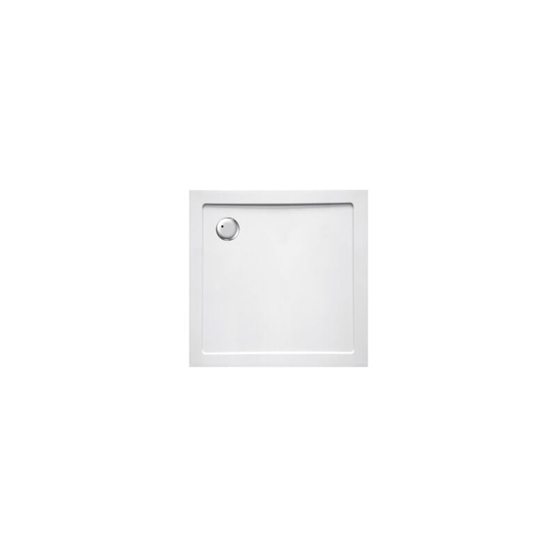 foto del prodotto piatto doccia 90x90 cm quadrato ribassato easyflat resina h3.5 cm monaco bianco