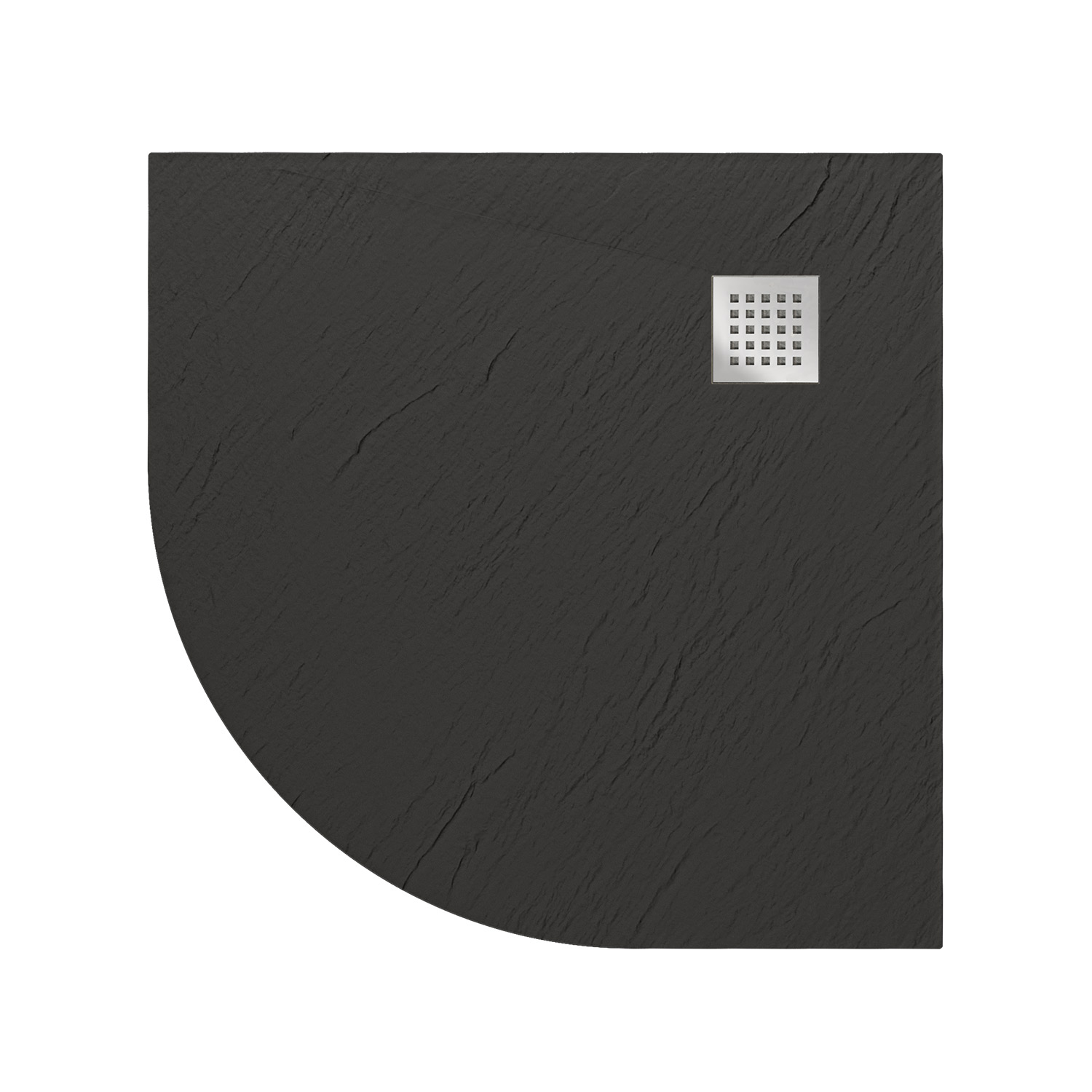 foto del prodotto piatto doccia 90x90x2 6 cm semicircolare antracite effetto pietra mod. blend