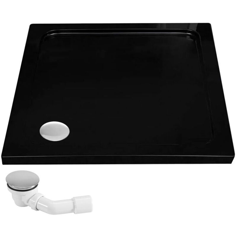 foto del prodotto piatto doccia acrilico rea savoy black 80x80