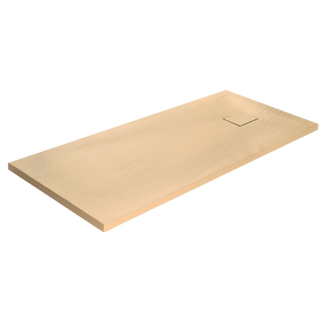 foto del prodotto piatto doccia beige mineral marmo resina antiscivolo h4 cm misure l120 x p70 x h4 cm, confezione 1