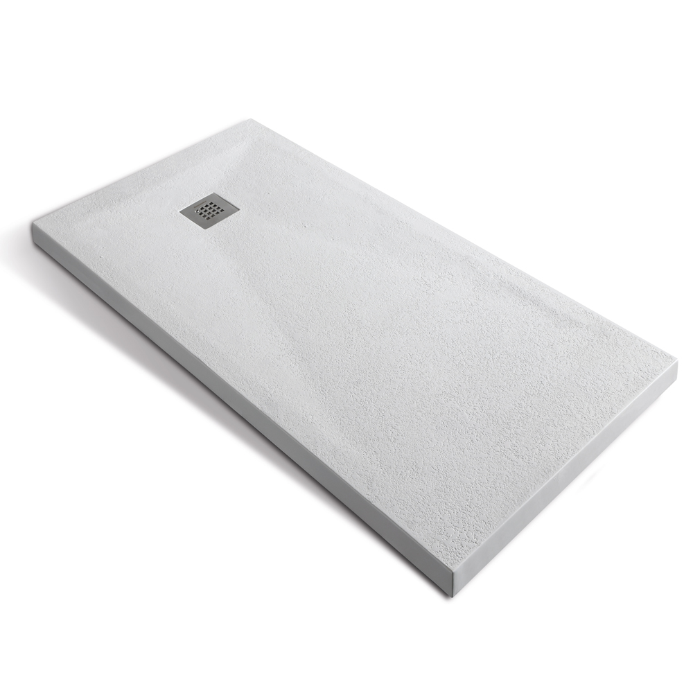 foto del prodotto piatto doccia bianco mineral marmo resina antiscivolo h3,5cm p70 misure l90 x p70 x h3,5 cm confezione 1