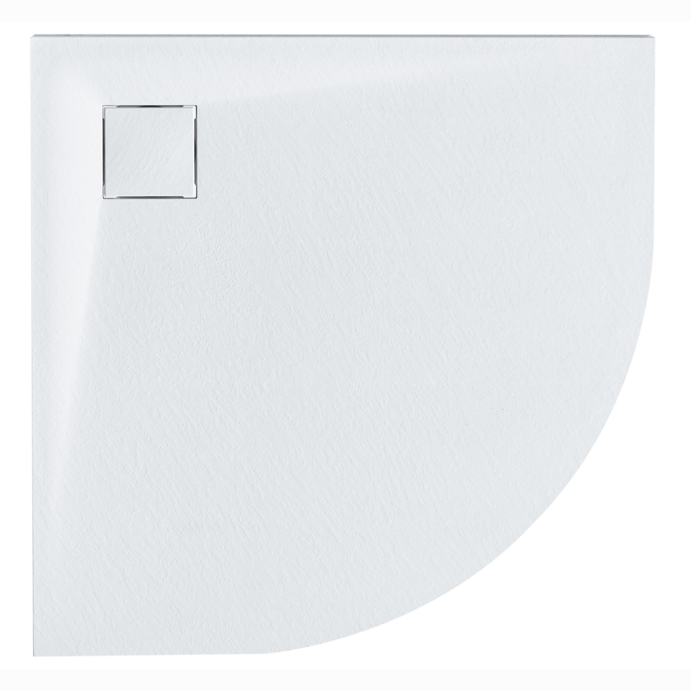 foto del prodotto piatto doccia con scarico bianco smc 90 x 90 x 3 cm effetto pietra naturale minimalista
