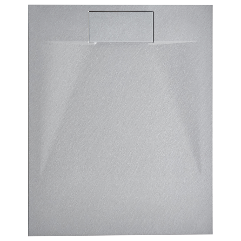 foto del prodotto piatto doccia con scarico grigio smc 80 x 100 x 3 cm effetto pietra naturale minimalista