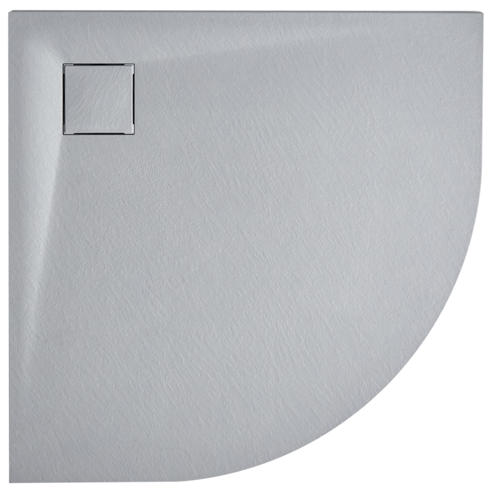 foto del prodotto piatto doccia con scarico grigio smc 80 x 80 x 3 cm effetto pietra naturale minimalista