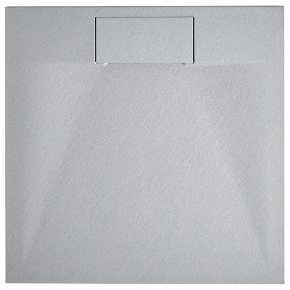 foto del prodotto piatto doccia con scarico grigio smc 90 x 90 x 3 cm effetto pietra naturale minimalista