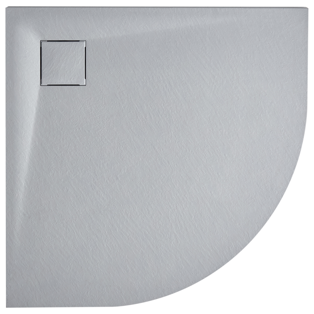 foto del prodotto piatto doccia con scarico grigio smc 90 x 90 x 3 cm effetto pietra naturale minimalista