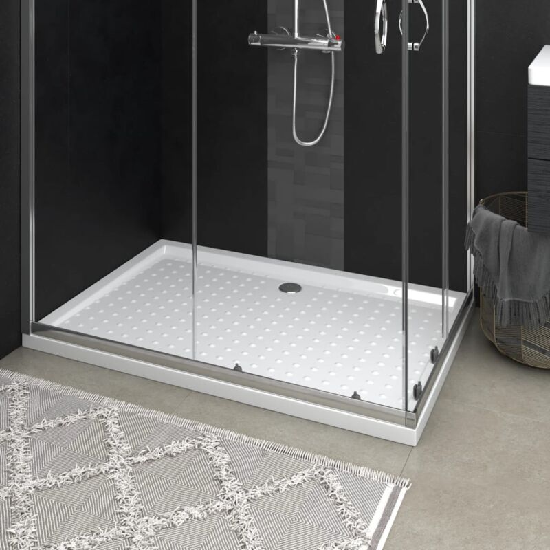 foto del prodotto piatto doccia con superficie puntinata bianco 80x120x4cm abs cod mxl 14375
