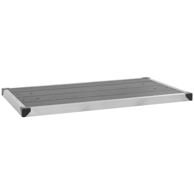 foto del prodotto piatto doccia da esterni in acciaio inox wpc 110x62 cm grigio vidaxl 914545