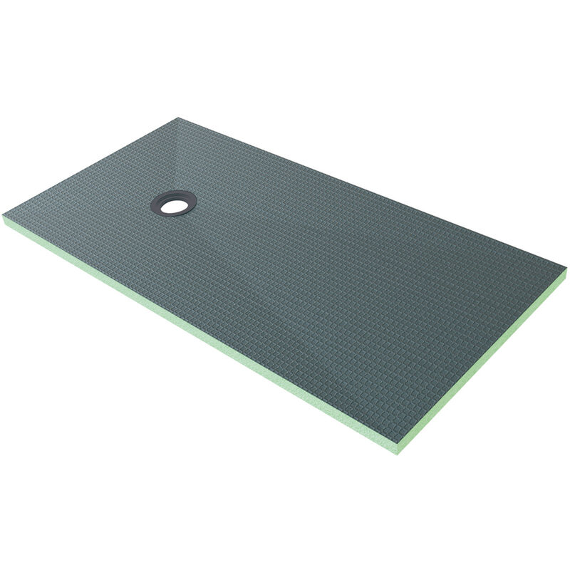 foto del prodotto piatto doccia da piastrellare tagliabile in estruso rigida polistirene isolamento per bagno dimensione 80x160x4 cm sifone piletta e tubo inclusi