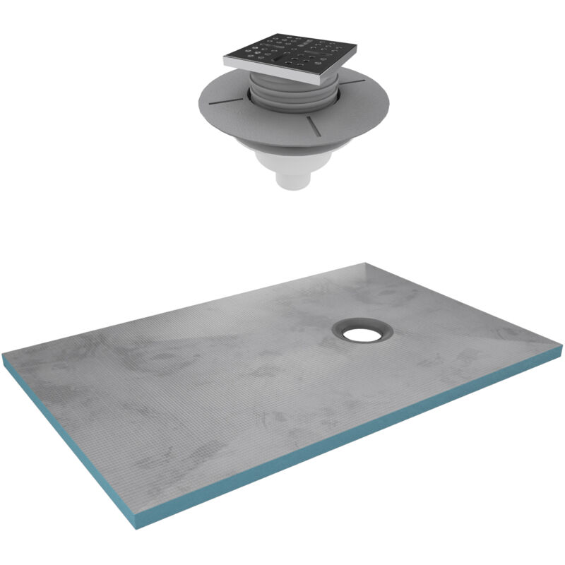 foto del prodotto piatto doccia da rivestire 140x90cm ritagliabile su misura scarico verticale rainy