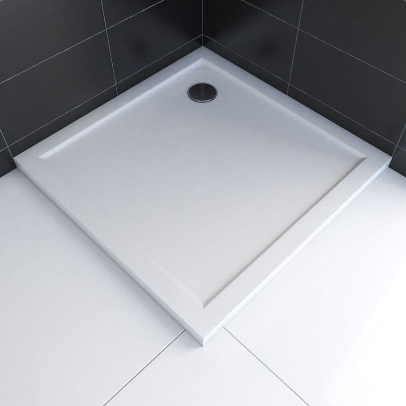 foto del prodotto piatto doccia extra piatto in acrilico bianco quadrato 90x90 cm piatto doccia