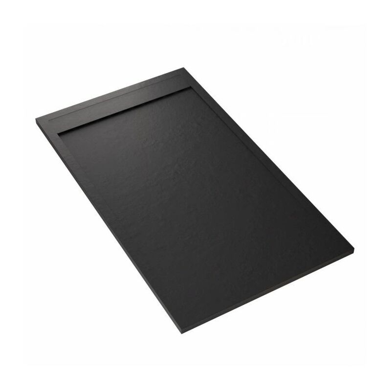 foto del prodotto piatto doccia grafite solidstone alto 2,8 cm,bordo e scarico largo 70x100