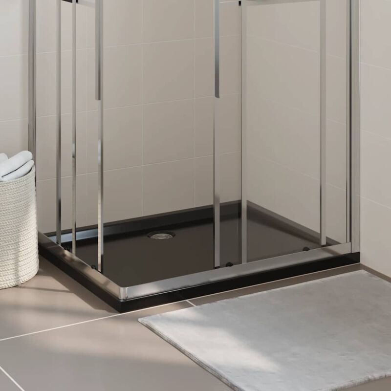 foto del prodotto piatto doccia in abs rettangolare nero 80x110 cm vidaxl