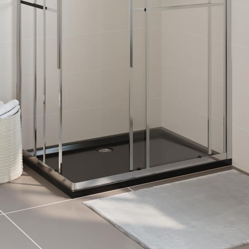 foto del prodotto piatto doccia in abs rettangolare nero 80x110 cm vidaxl
