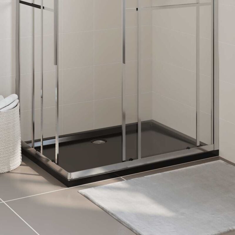 foto del prodotto piatto doccia in abs rettangolare nero 80x120 cm vidaxl
