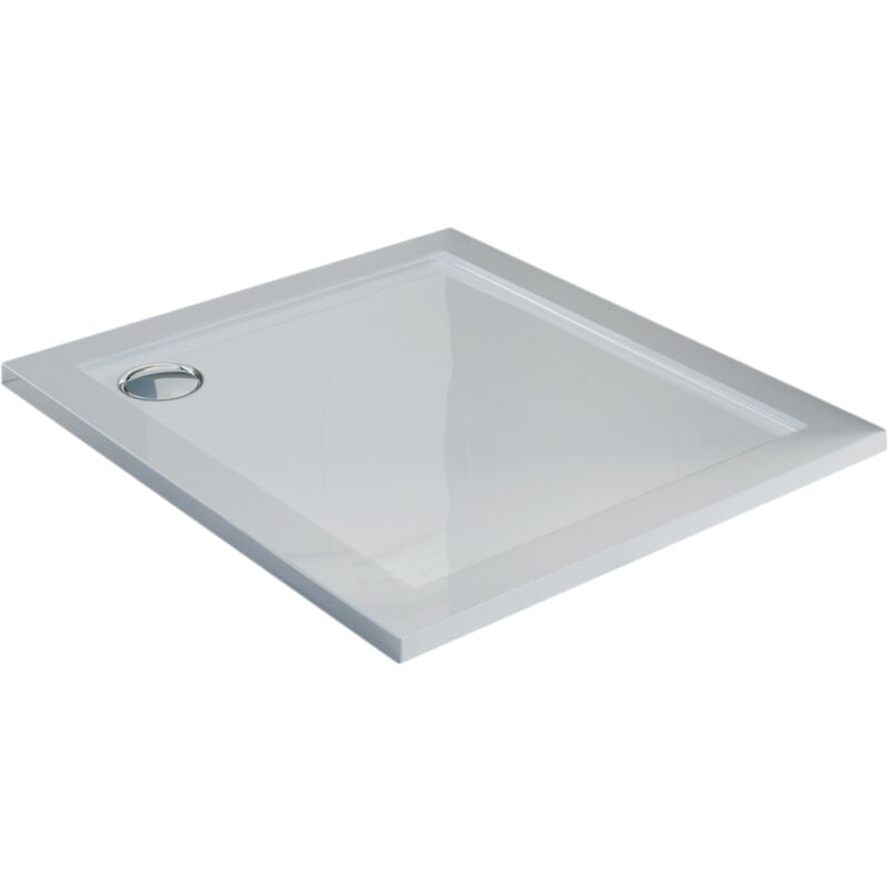 foto del prodotto piatto doccia in acrilico bordato bianco lucido mod. flower 100x100x4 cm quadrato