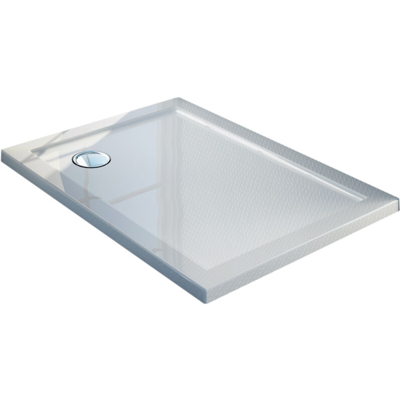 foto del prodotto piatto doccia in acrilico bordato bianco lucido mod. flower 70x110x4 cm rettangolare