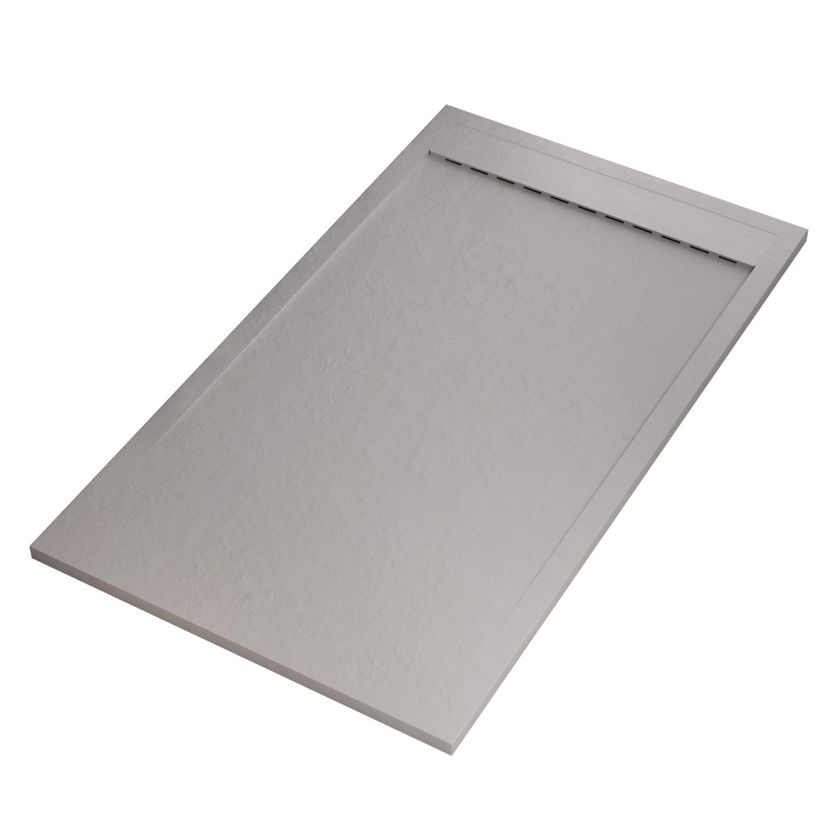 foto del prodotto piatto doccia in marmo resina grigio chiaro pietra cemento prestige, misura 70x100