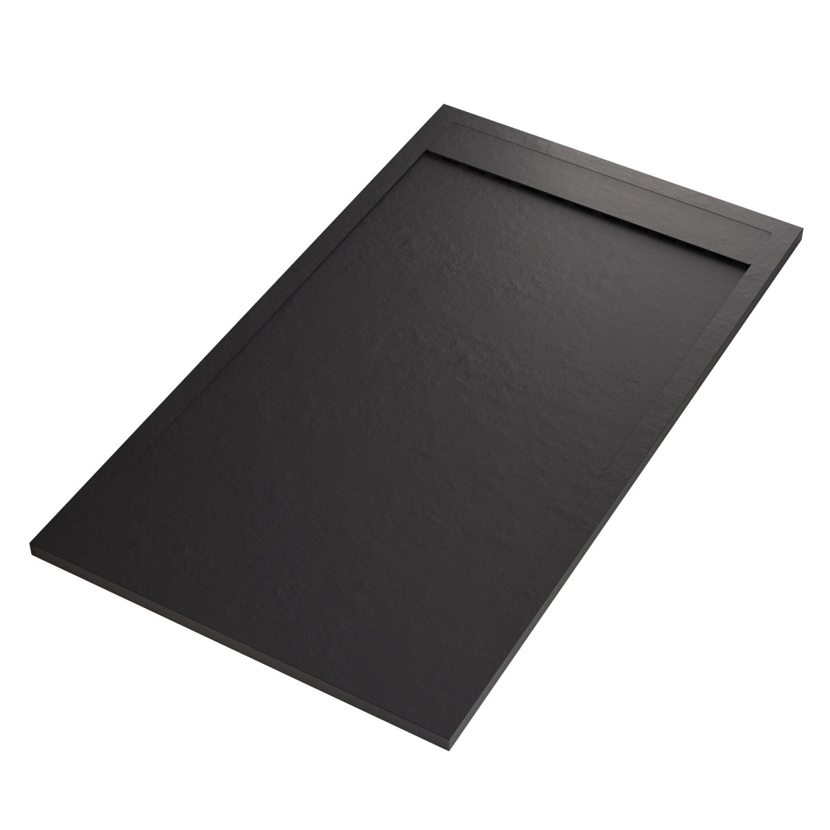 foto del prodotto piatto doccia in marmo resina nero pietra cemento prestige, misura 70x110