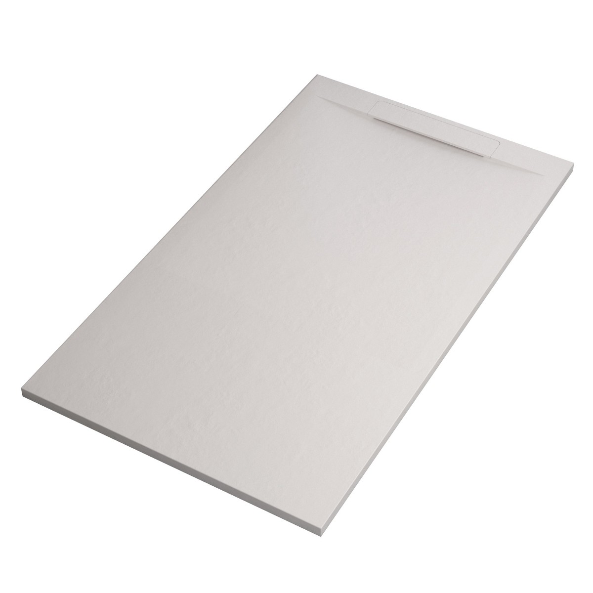 foto del prodotto piatto doccia in marmoresina bianco effetto pietra cemento vincent, misura 90x120