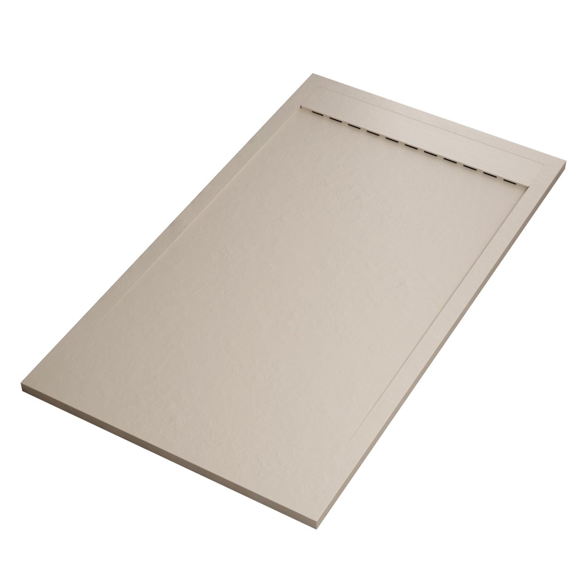 foto del prodotto piatto doccia in marmoresina crema effetto pietra cemento prestige, misura 80x200