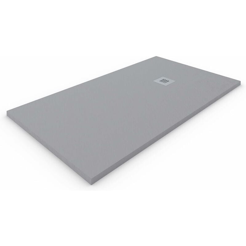 foto del prodotto piatto doccia in marmoresina extra piatto allstone tutte le taglie 6 colori valvola e griglia regalo grigio cemento ral. 7037 70x140 cm