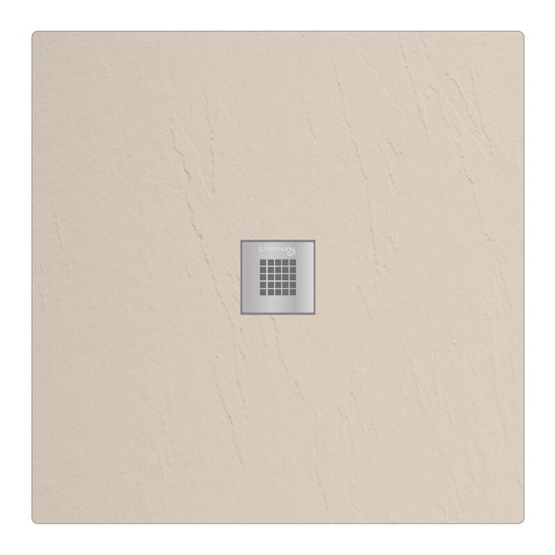 foto del prodotto piatto doccia in marmoresina quadrato 80x80 cm sabbia finitura pietra estasi londra