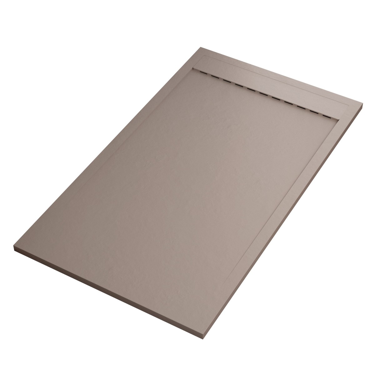 foto del prodotto piatto doccia in marmoresina sabbia effetto pietra cemento prestige, misura 70x110
