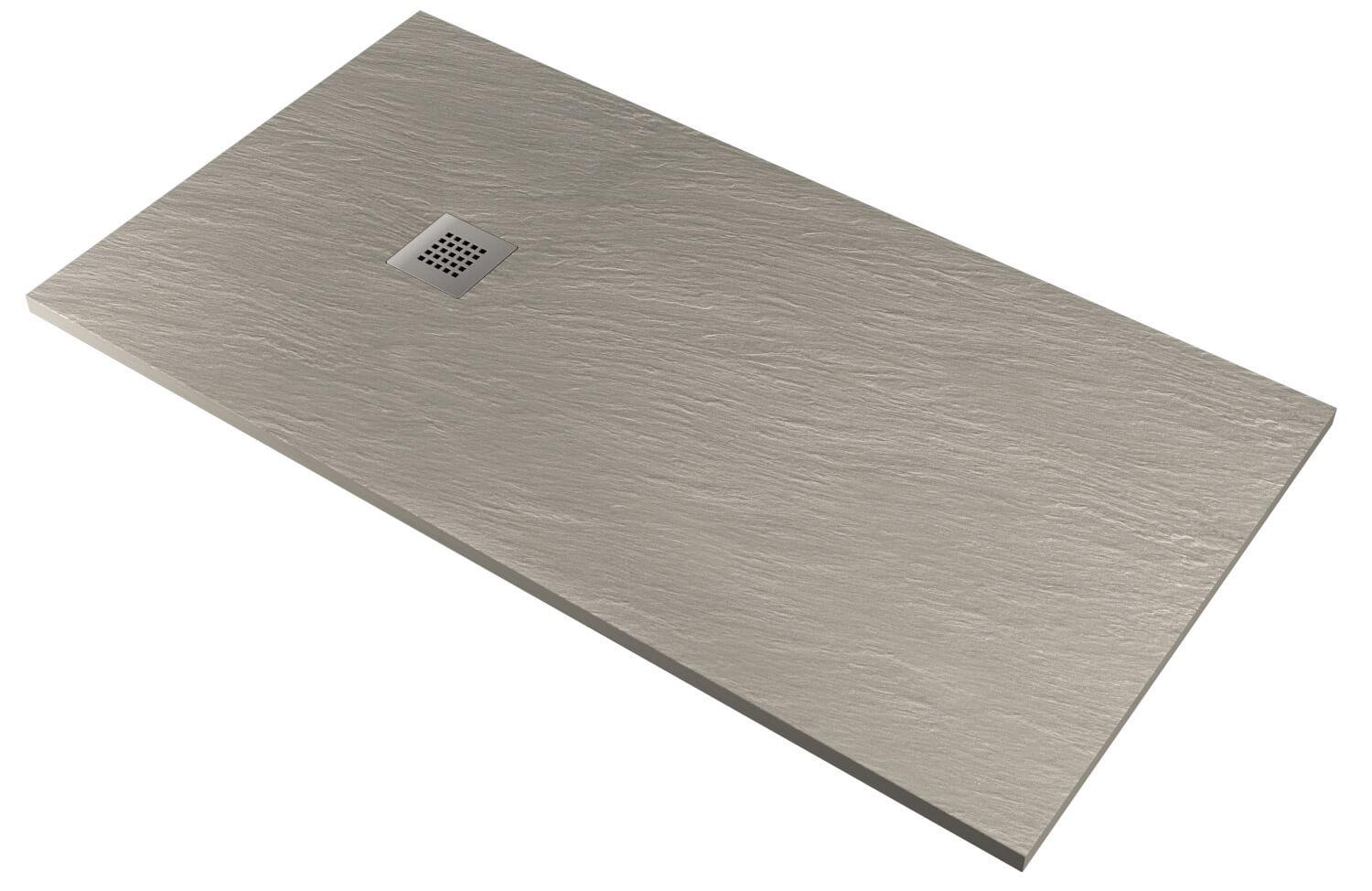 foto del prodotto piatto doccia in pietra 100x180 cm pedrinelli ardesia stone side cemento