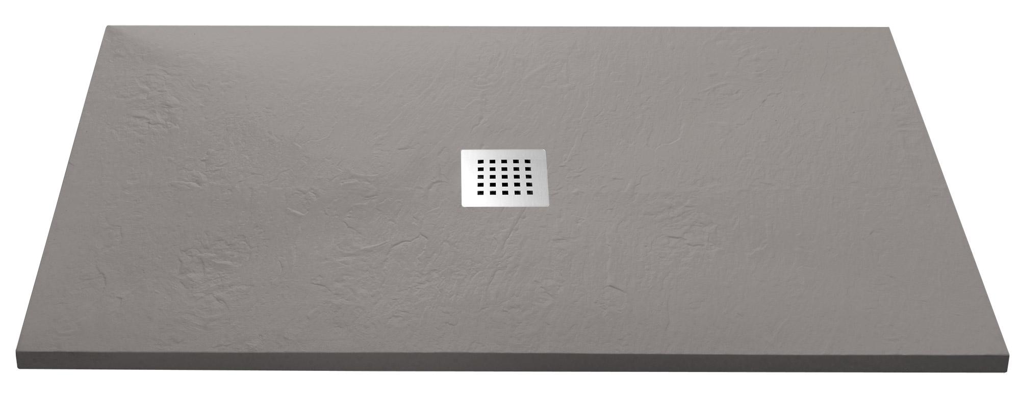 foto del prodotto piatto doccia in pietra 75x90 cm bonussi ardesia stone central tortora