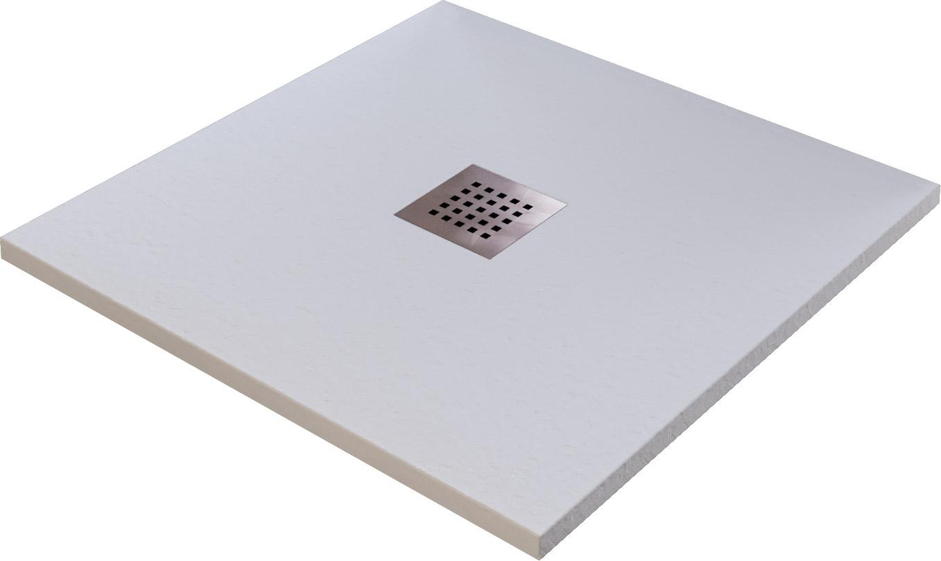 foto del prodotto piatto doccia in pietra 90x90 cm bonussi ardesia stone central grigio