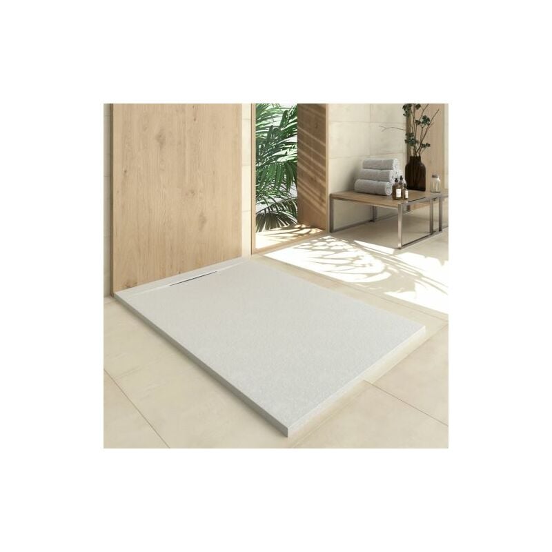 foto del prodotto piatto doccia in quarzo bianco 80x140cm
