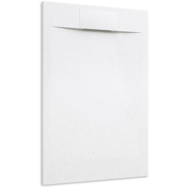 foto del prodotto piatto doccia in smc 80x120 effetto pietra colore bianco riducibile e antiscivolo mod. cosmos
