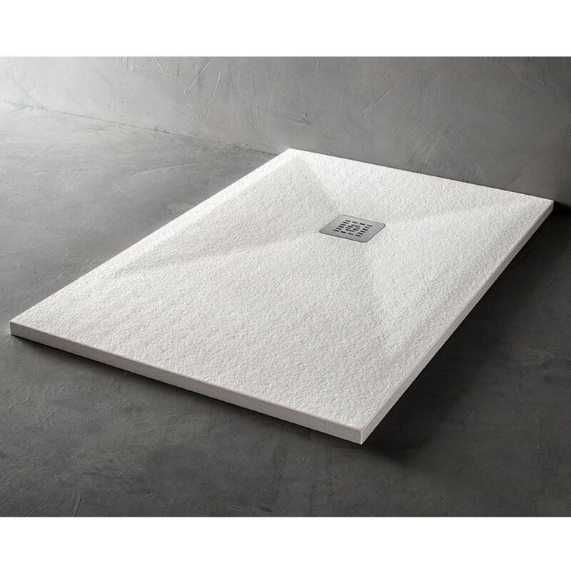 foto del prodotto piatto doccia pietrablu trendy, dim. 80 x 100 x h.3 cm colore bianco 89614440 1001
