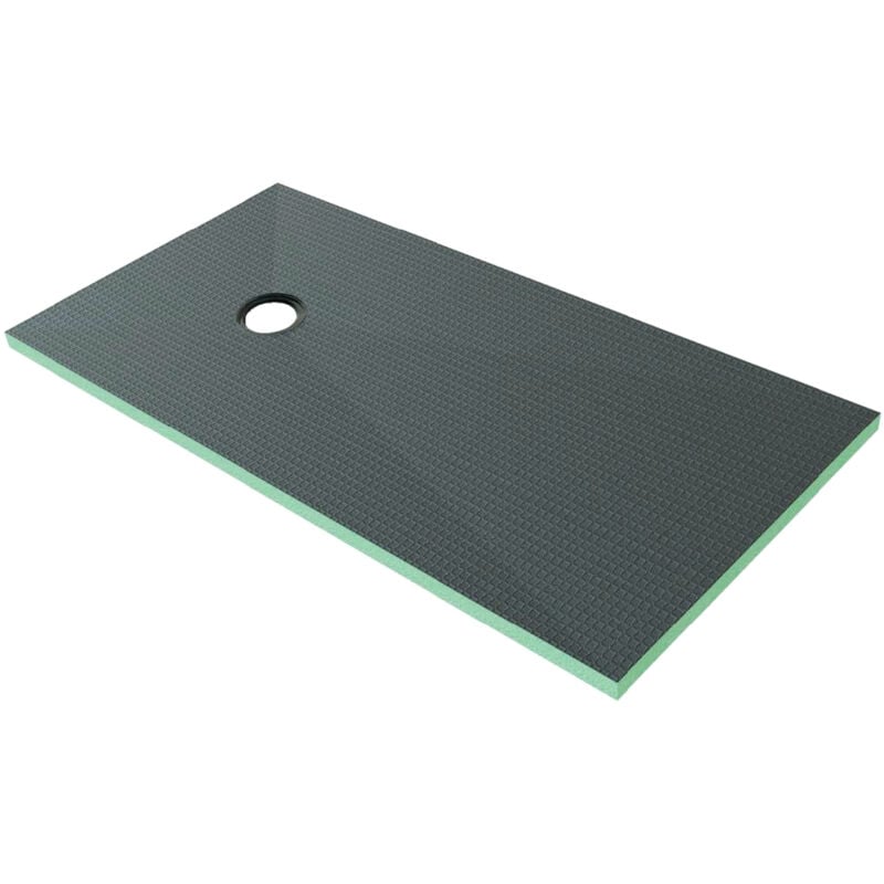 foto del prodotto piatto doccia pronto da piastrellare in estruso rigida polistirene tagliabile dimensione 90x180x4 cm sifone piletta incluso