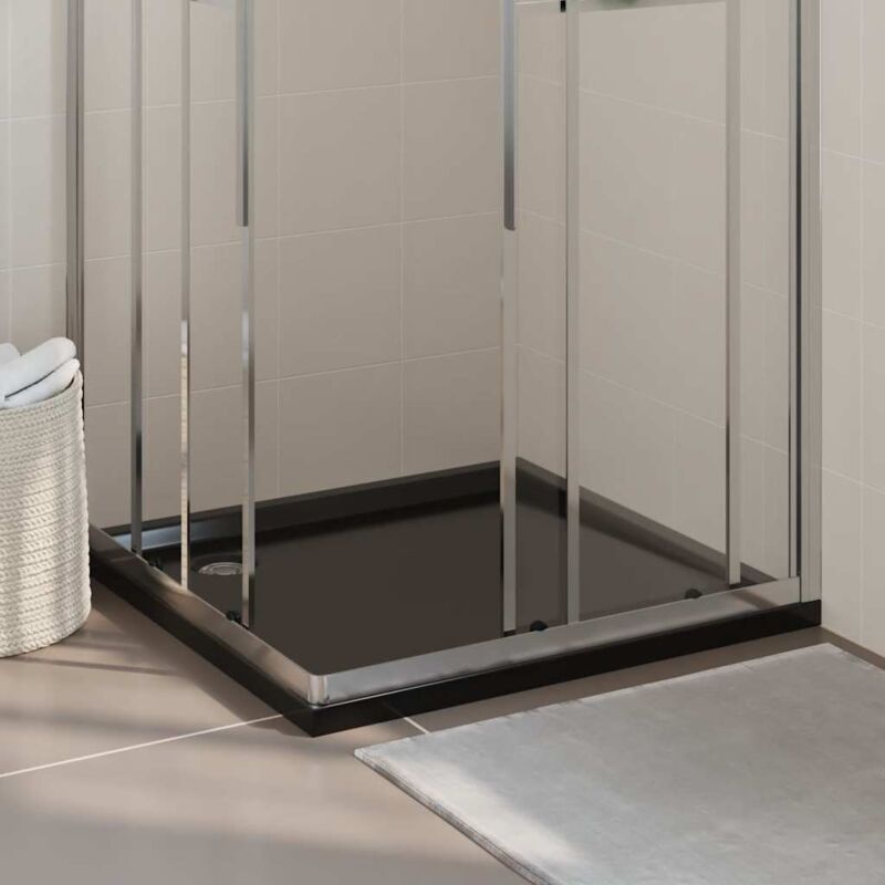 foto del prodotto piatto doccia quadrato in abs nero 90x90 cm cod mxl 13156