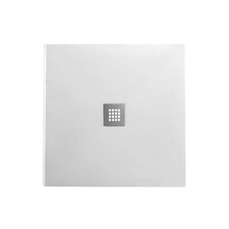 immagine 0 del prodotto piatto doccia quadrato in marmoresina bianco modello stone free h2,8 cm 80x80 barbottina
