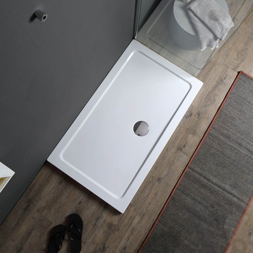 foto del prodotto piatto doccia rettangolare 120x80 bianco