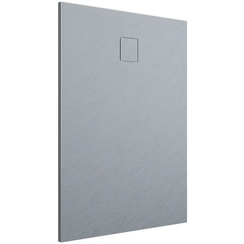 foto del prodotto piatto doccia rettangolare 70x100 cm in smc colore grigio effetto pietra tagliabile e antiscivolo altezza 2,6cm mod. samos