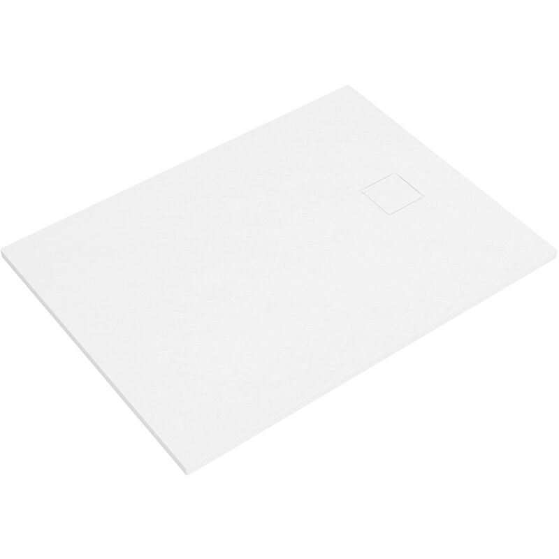foto del prodotto piatto doccia rettangolare 70x110 cm in smc colore bianco effetto pietra tagliabile e antiscivolo altezza 2,6cm mod. samos