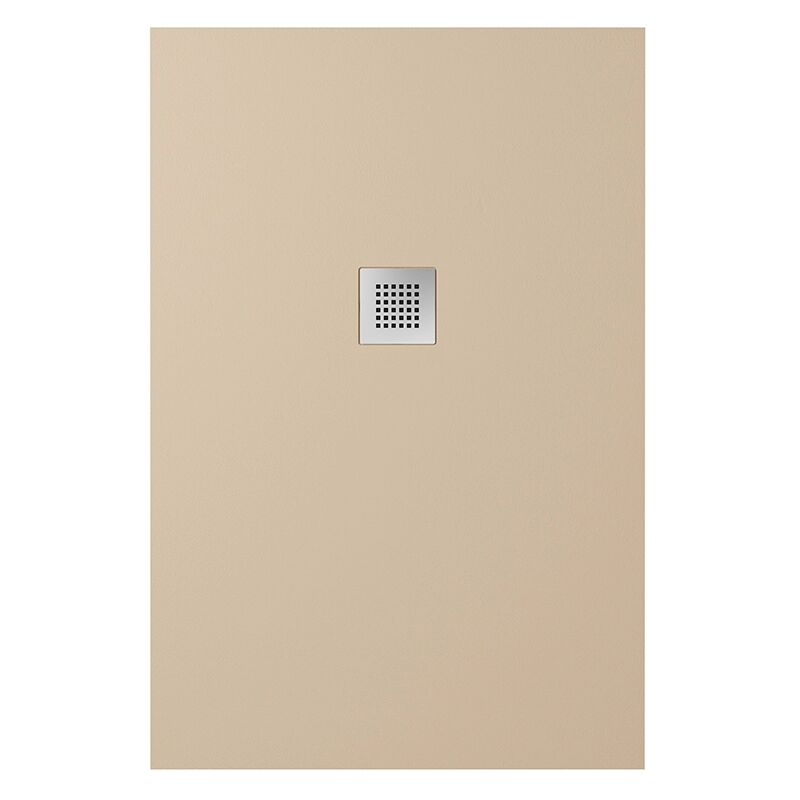 foto del prodotto piatto doccia rettangolare 80x110cm in marmoresina marrone effetto pietra altezza 2,4cm mod. kos