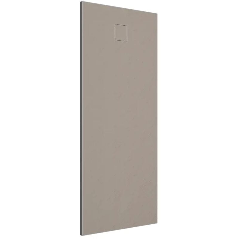 foto del prodotto piatto doccia rettangolare 90x160 cm in smc colore marrone effetto pietra tagliabile e antiscivolo altezza 2,6cm mod. samos