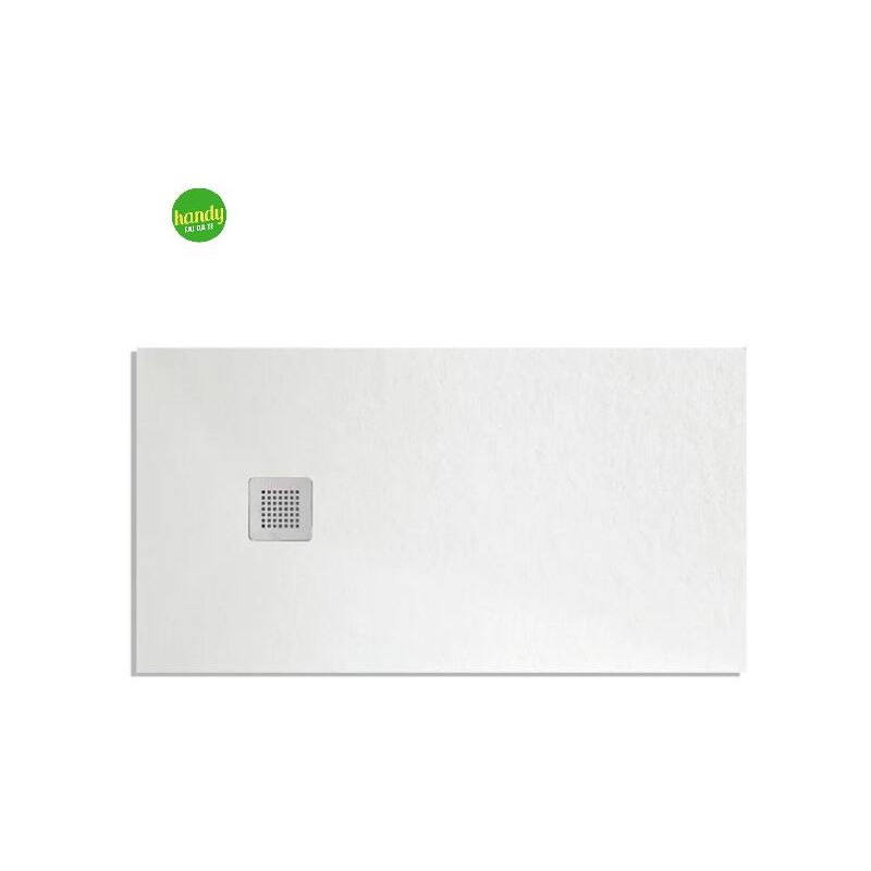 foto del prodotto piatto doccia rettangolare in marmoresina bianco modello stone free h2,8 cm 70x100 barbottina