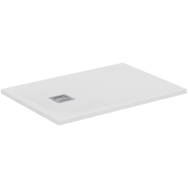 foto del prodotto piatto doccia rettangolare ultra flat s effetto pietra bianco 100 x 70 cm