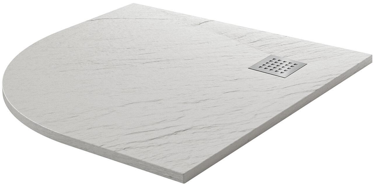 foto del prodotto piatto doccia semicircolare 90x90 cm in acrilico fosterberg azalea 4 bianco
