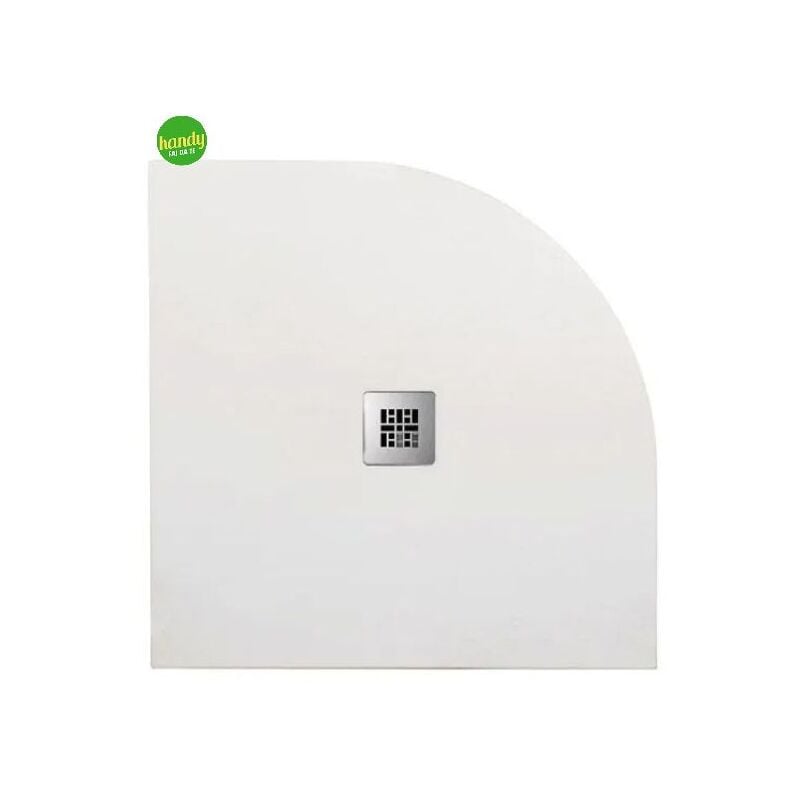 foto del prodotto piatto doccia semicircolare barbottina in marmoresina bianco h2,8 80x80 cm
