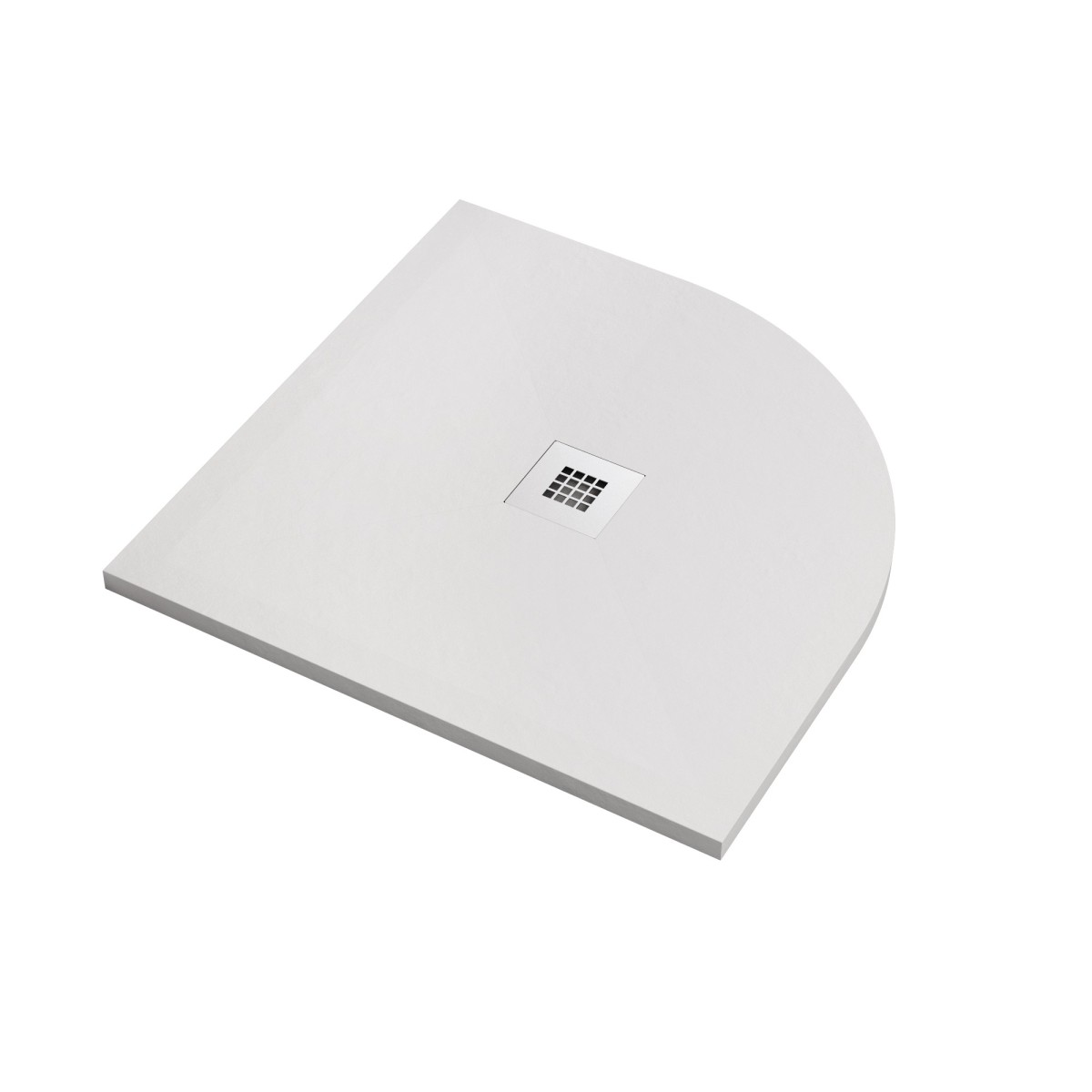 foto del prodotto piatto doccia semicircolare bianco marmoresina 80x80 90x90 piletta gratis star plus, misura 90x90