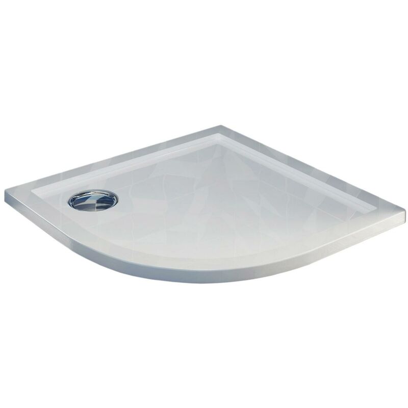 foto del prodotto piatto doccia semicircolare in acrilico bianco fosterberg floret 4 ultraslim 80x80 cm